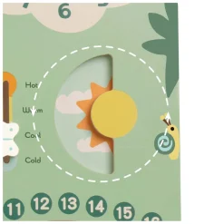 Classic World Houten Vintage Kalender Leerklok