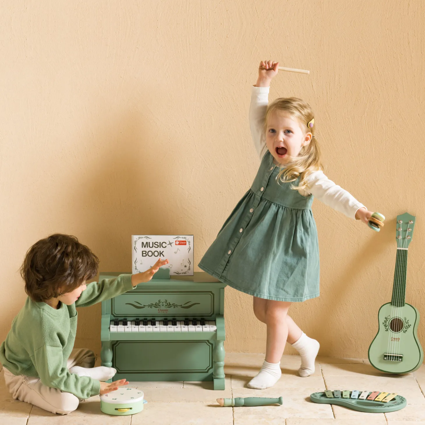 Classic World Houten Vintage Gitaar