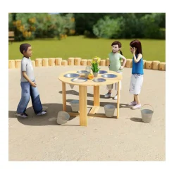 Classic World Houten Zand- en Watertafel Rond met 6 Bakken