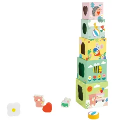 Classic World Stapelblokken met Bosdieren, 10dlg.