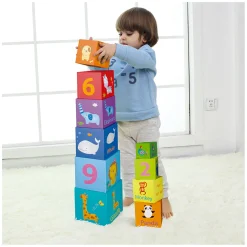 Classic World Stapelblokken Cijfers en Dieren, 10dlg.