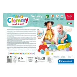 Clementoni Baby - Clemmy Sensory Trein met Soft Blokken, 12dlg.