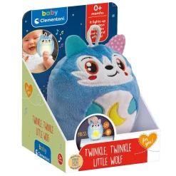Clementoni Baby Twinkle Winkle Kleine Wolf Blauw Knuffel Nachtlamp