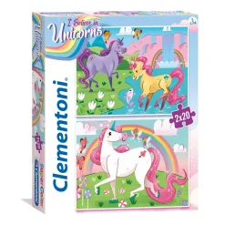 Clementoni Brilliant Puzzel Eenhoorn, 2x20st.