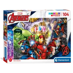 Clementoni Brilliant Puzzel Marvel Superhelden, 104st.