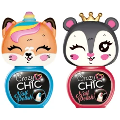 Clementoni Crazy Chic Nagellak Blauw/Rood, 2st.