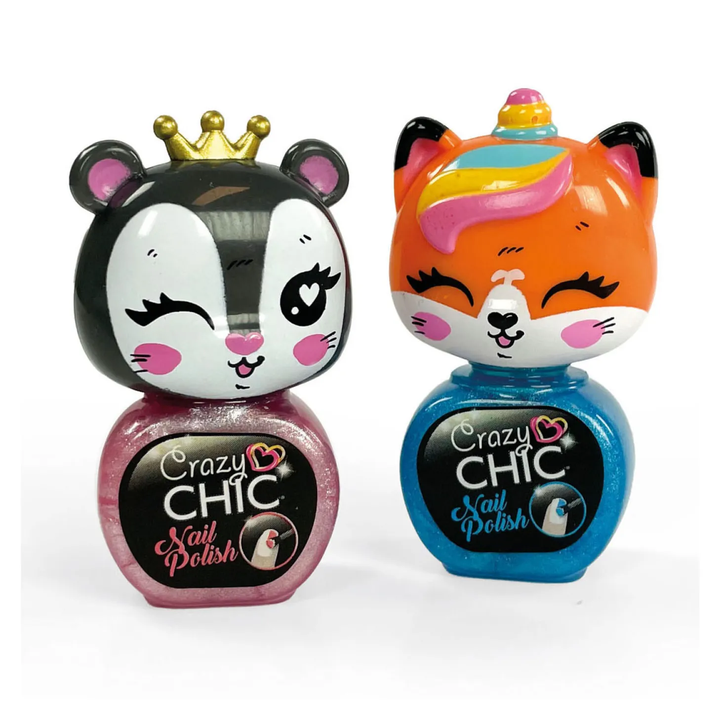 Clementoni Crazy Chic Nagellak Blauw/Rood, 2st.