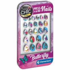 Clementoni Crazy Chic Press & Go Nagels - Vlinders