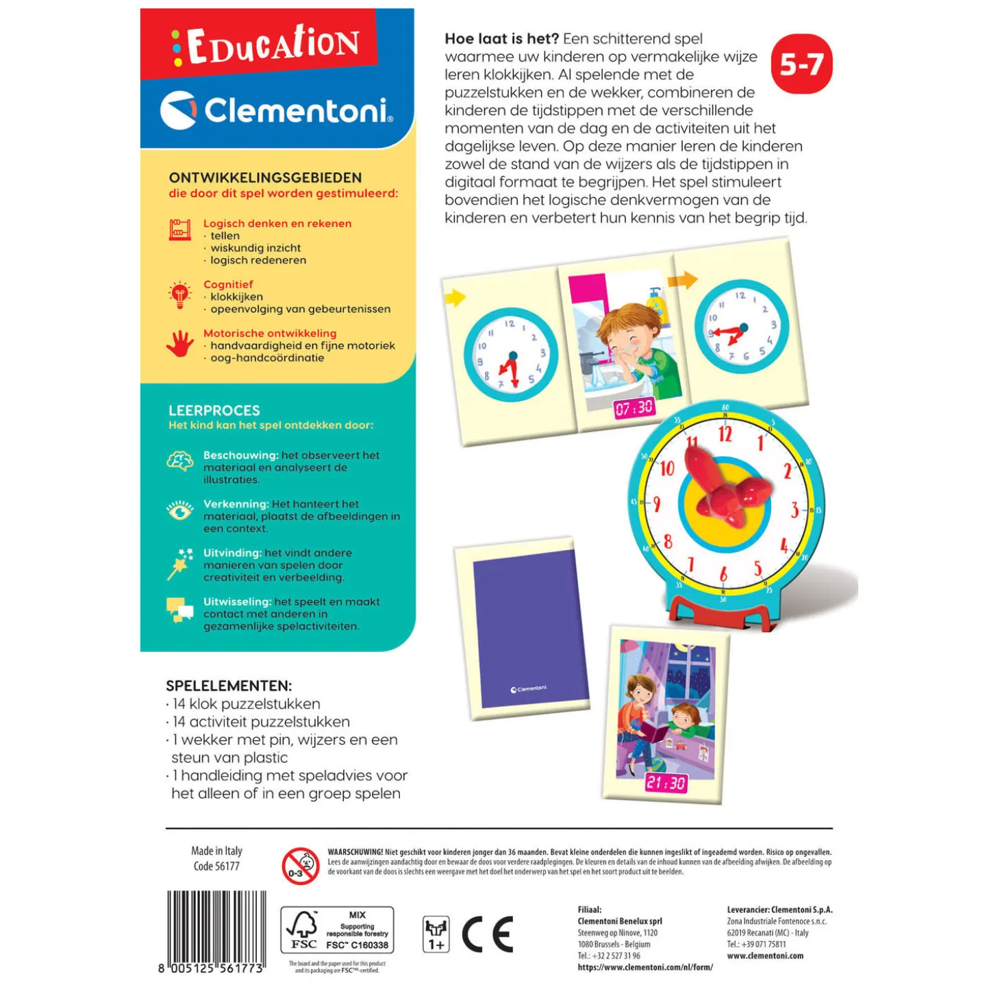 Clementoni Education - Hoe laat is het?