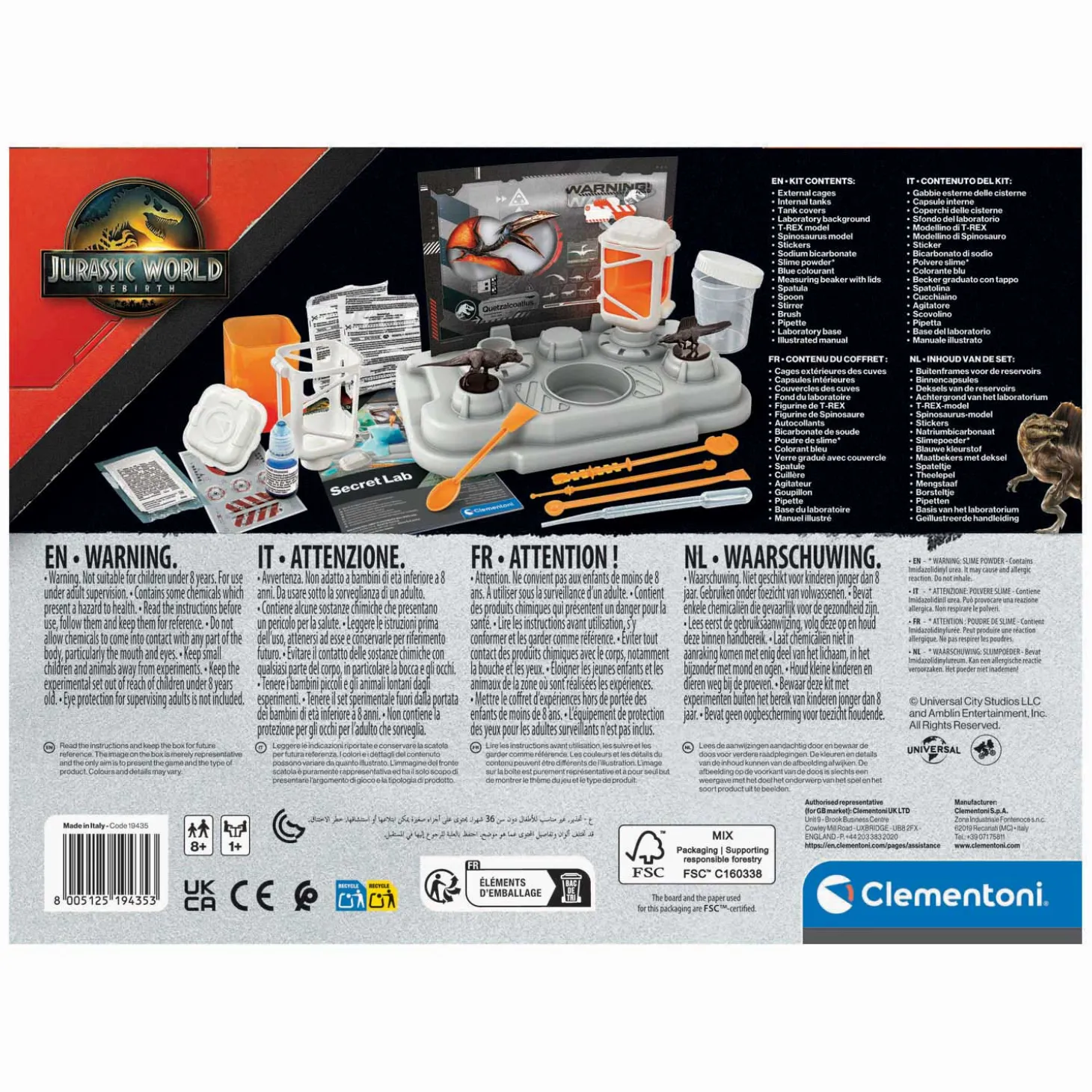 Clementoni Jurassic World Geheim Lab Slijm Maken