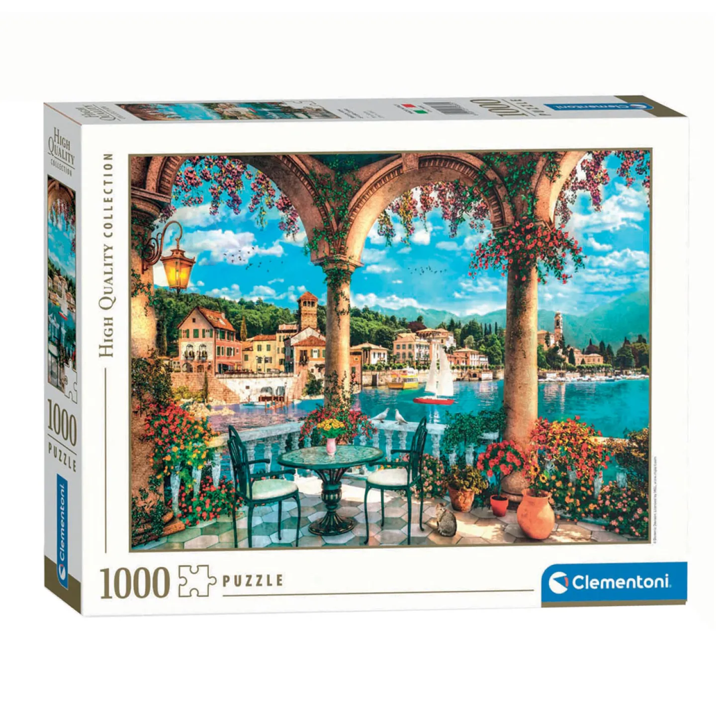 Clementoni Legpuzzel Kunstwerken Uitzicht op het Comomeer, 1000st.