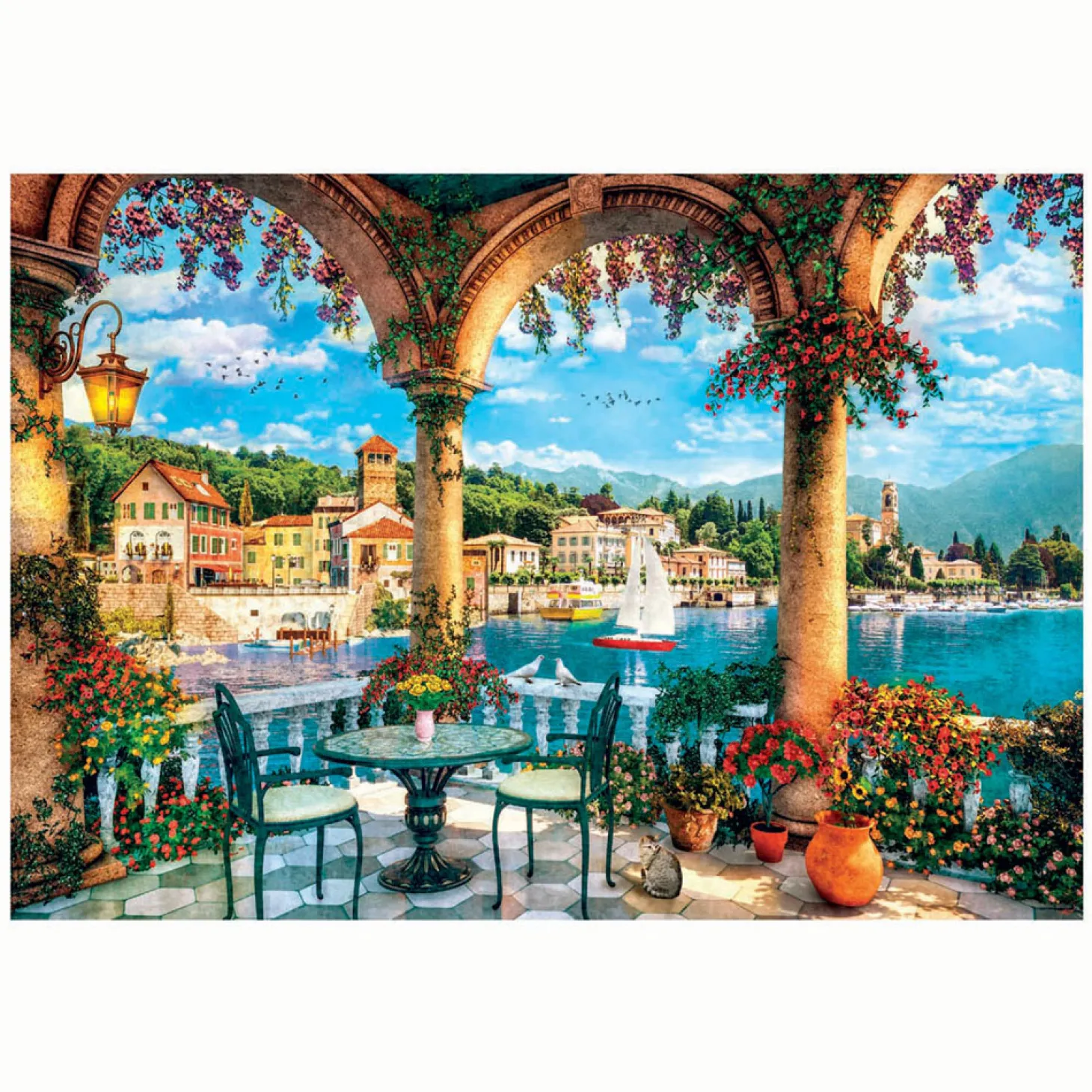 Clementoni Legpuzzel Kunstwerken Uitzicht op het Comomeer, 1000st.