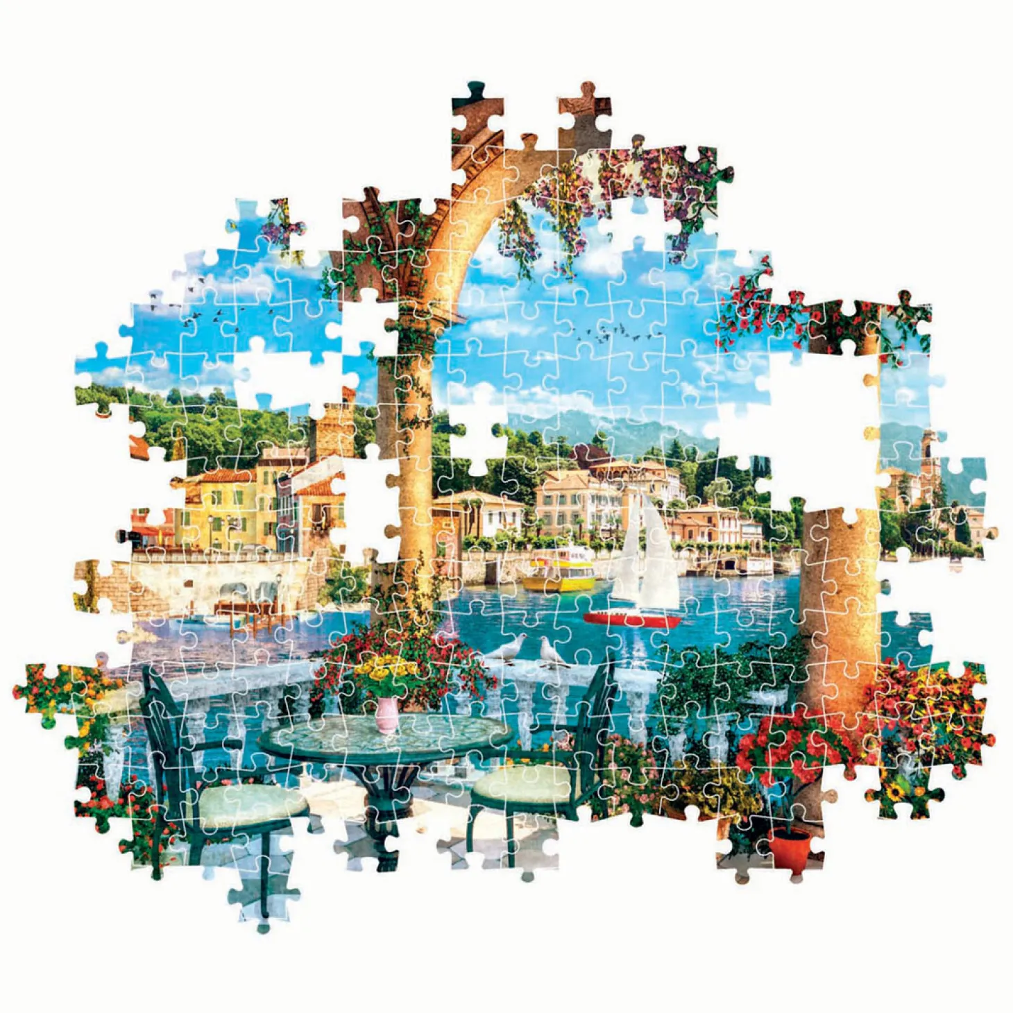 Clementoni Legpuzzel Kunstwerken Uitzicht op het Comomeer, 1000st.