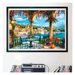 Clementoni Legpuzzel Kunstwerken Uitzicht op het Comomeer, 1000st.