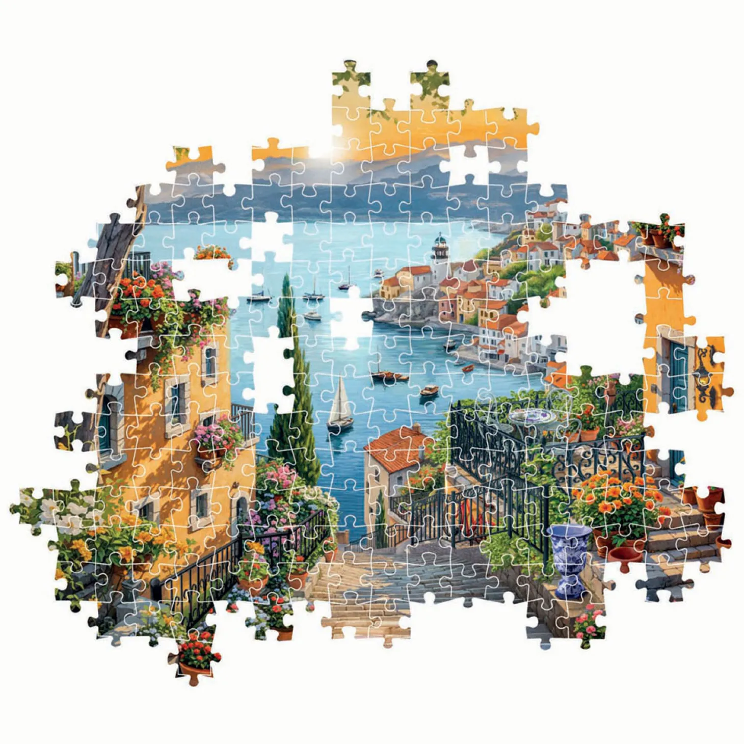 Clementoni Legpuzzel Kunst Trappetje naar De Haven, 1500st.