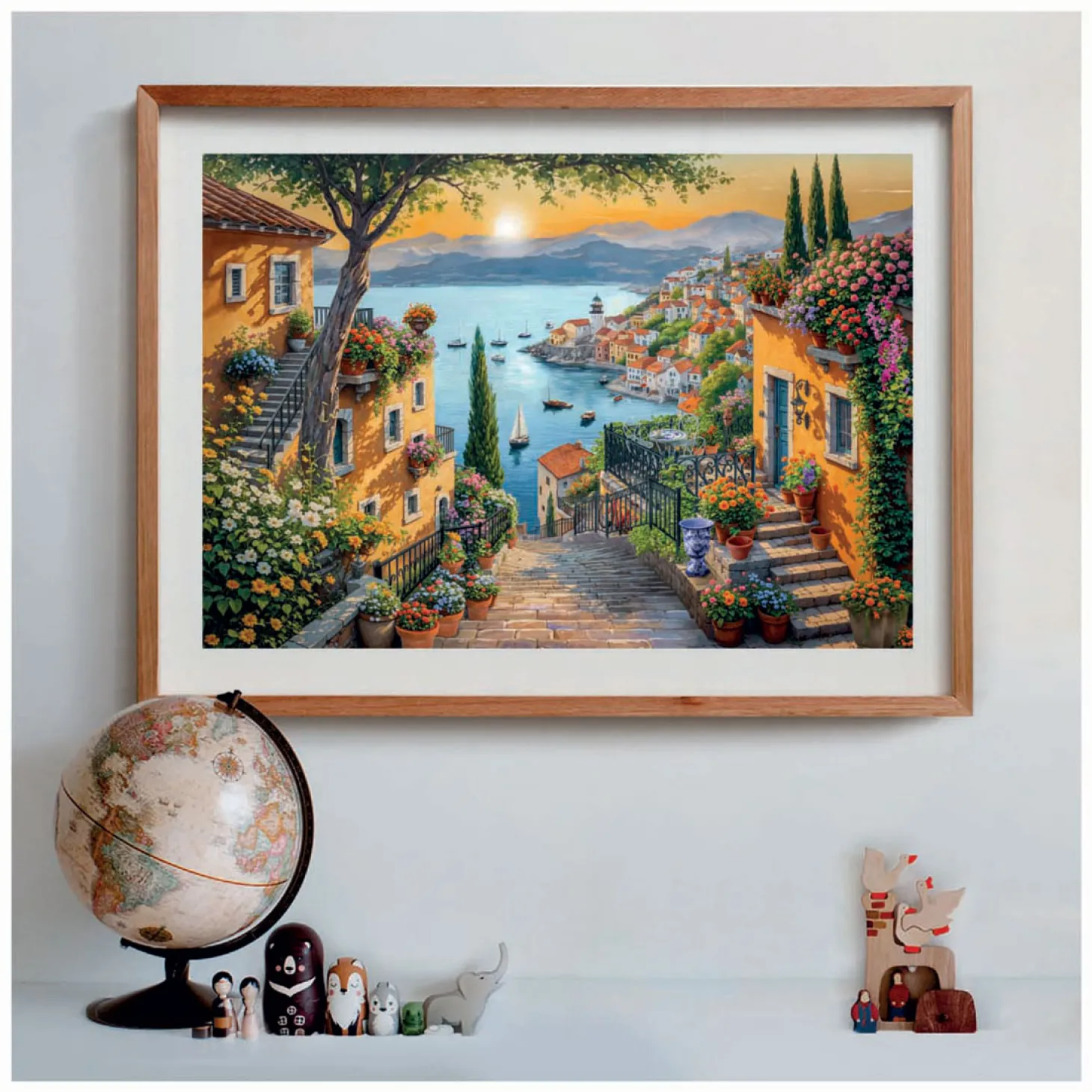 Clementoni Legpuzzel Kunst Trappetje naar De Haven, 1500st.