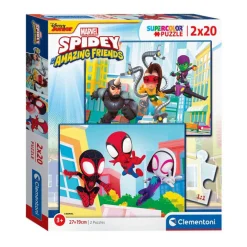 Clementoni Legpuzzel Super Color Spidey and His Amazing Friends, 2x20st.