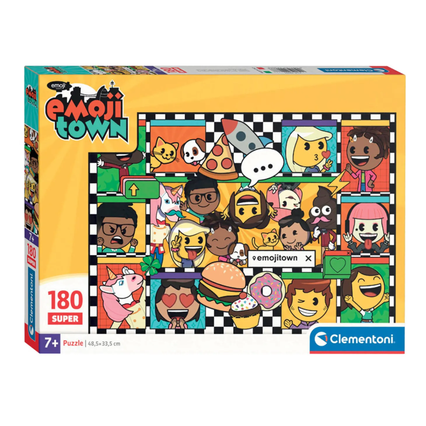 Clementoni Legpuzzel Super Color Emoji Town, 180st.