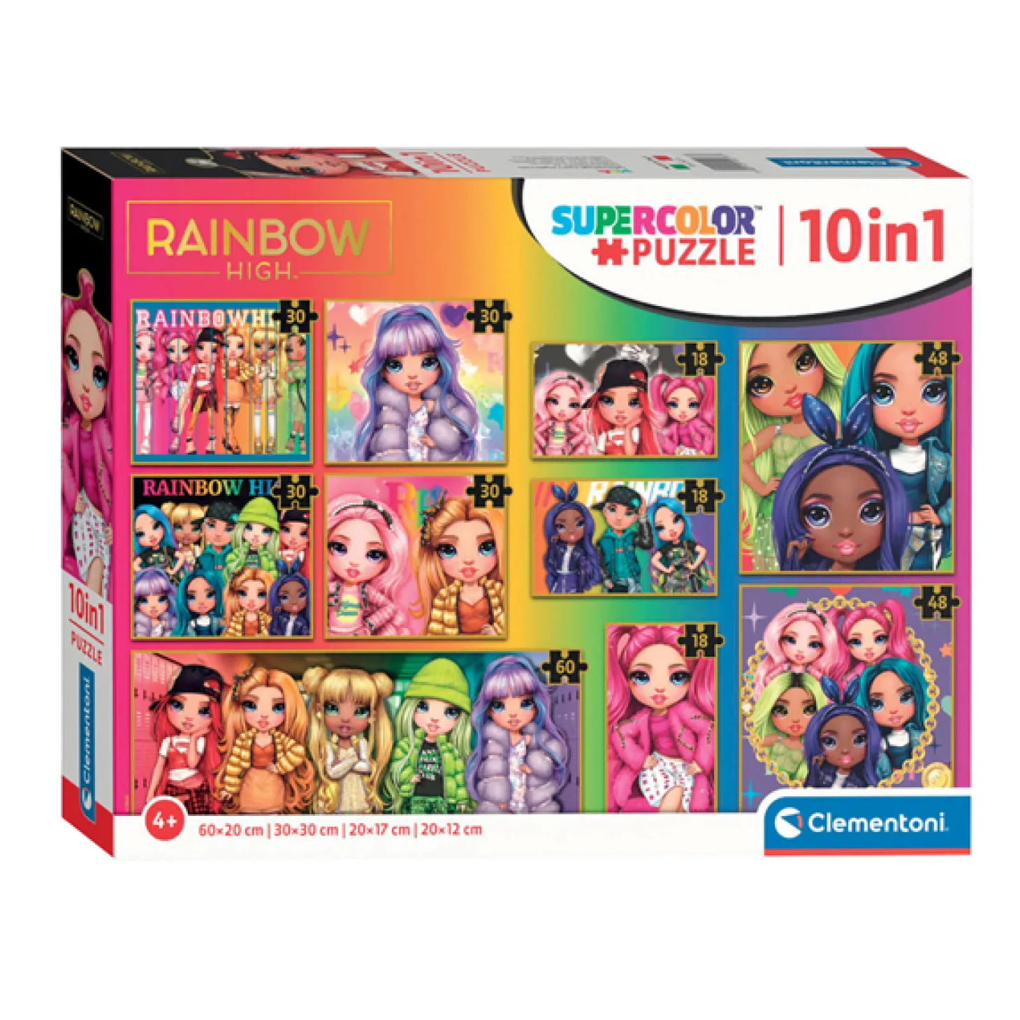 Clementoni Legpuzzel Super Color 10in1 Rainbow High