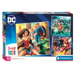 Clementoni Legpuzzel Super Color Vierkant DC Comics Justice League, 3x48st.
