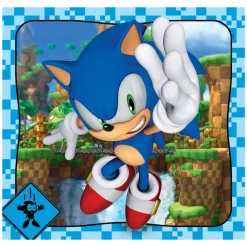 Clementoni Legpuzzel Super Color Vierkant Sonic, 3x48st.