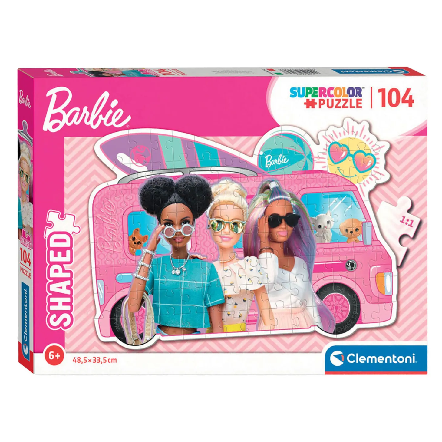 Clementoni Legpuzzel Super Color - Barbie Surfbus,104st.