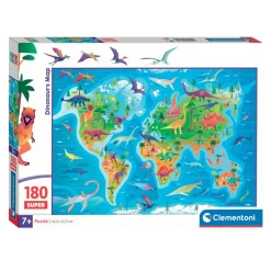 Clementoni Legpuzzel Super Color Dinosaurus Map, 180st.