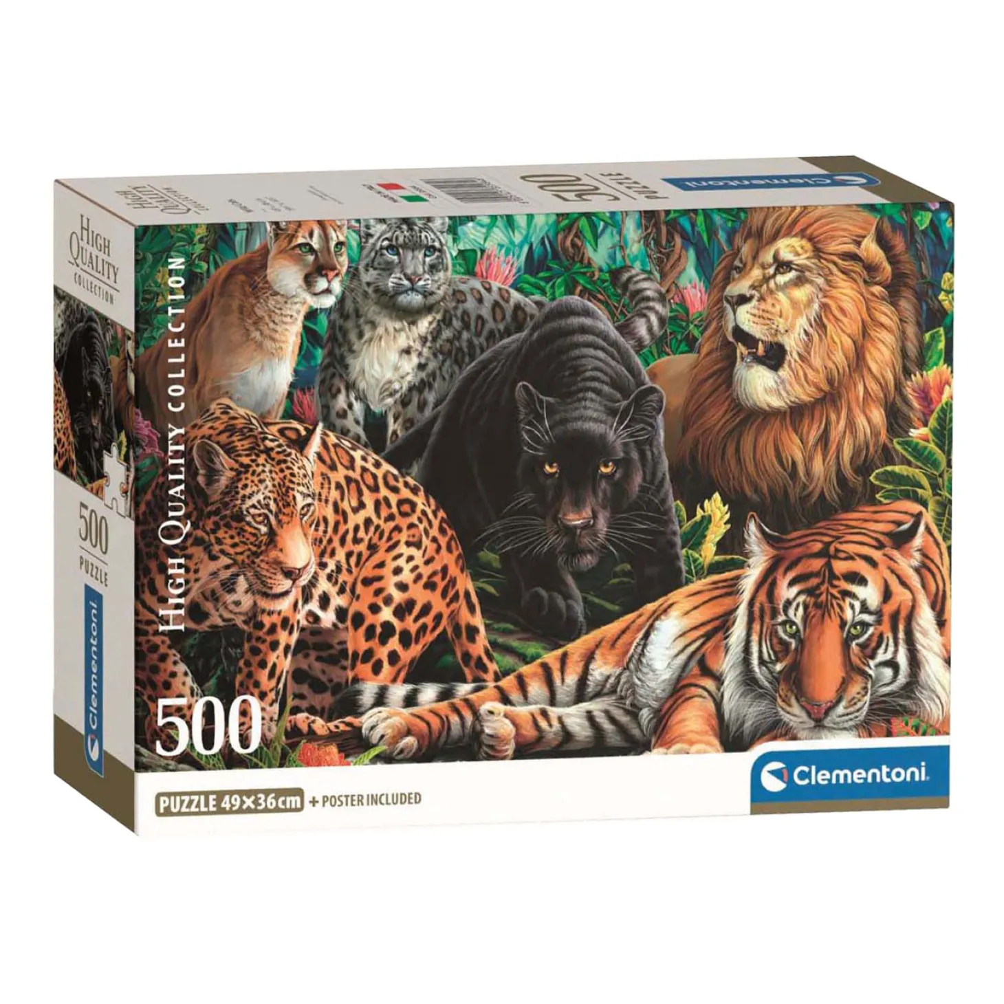 Clementoni Legpuzzel Wild Cats, 500st.