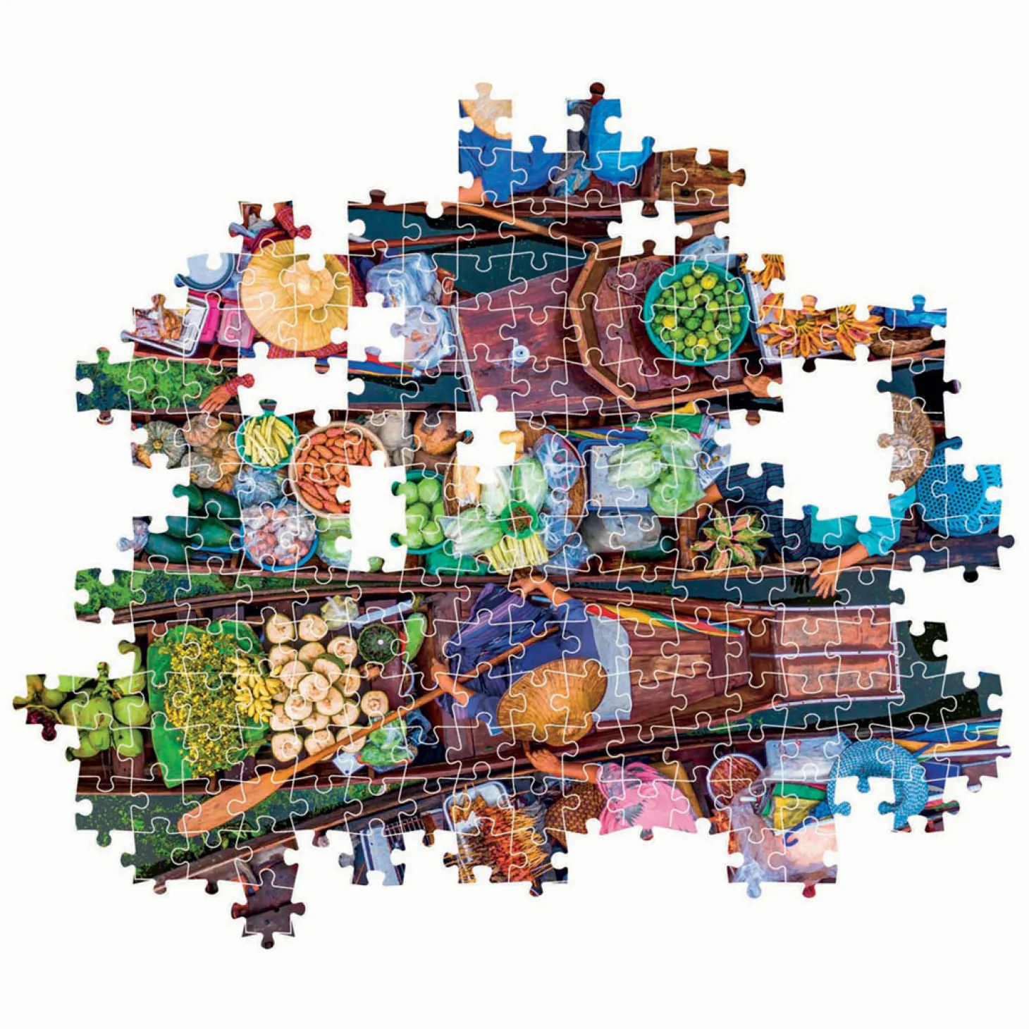 Clementoni Puzzel Drijvende Thaise Markt, 1000st.