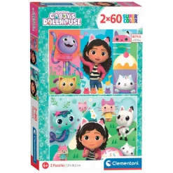 Clementoni Puzzel Gabby's Poppenhuis, 2x60st.