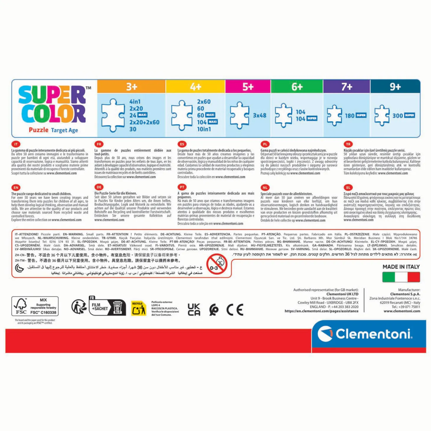 Clementoni Super Color Legpuzzel 4in1 Stitch