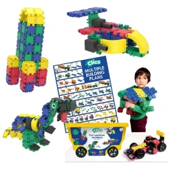 Clics Rolbox Bouwblokken - Bouwset 15in1