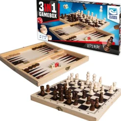 Clown Games 3In1 Spellendoos Hout