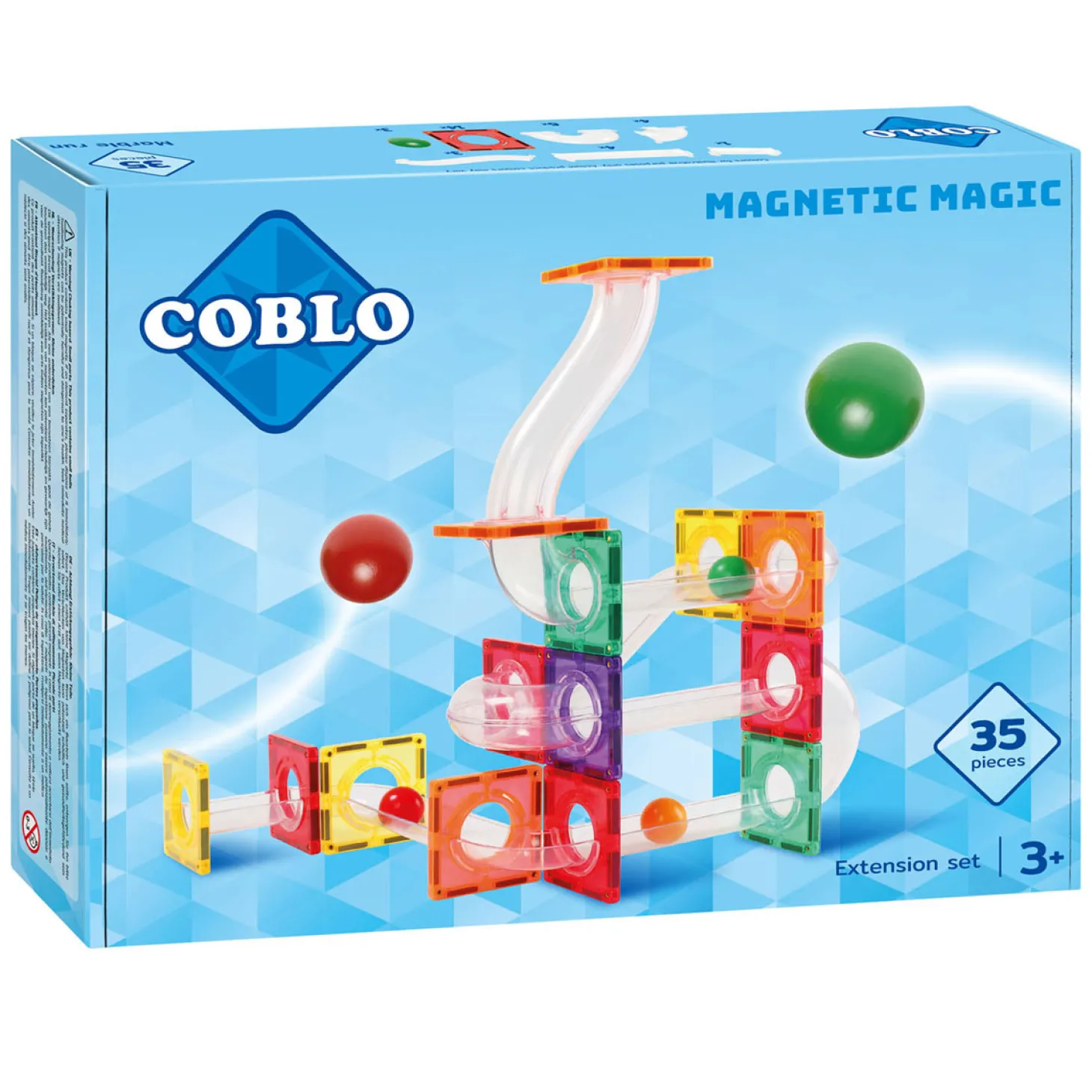 Coblo Knikkerbaan Uitbreidingsset Magnetisch Bouwspeelgoed, 35dlg.
