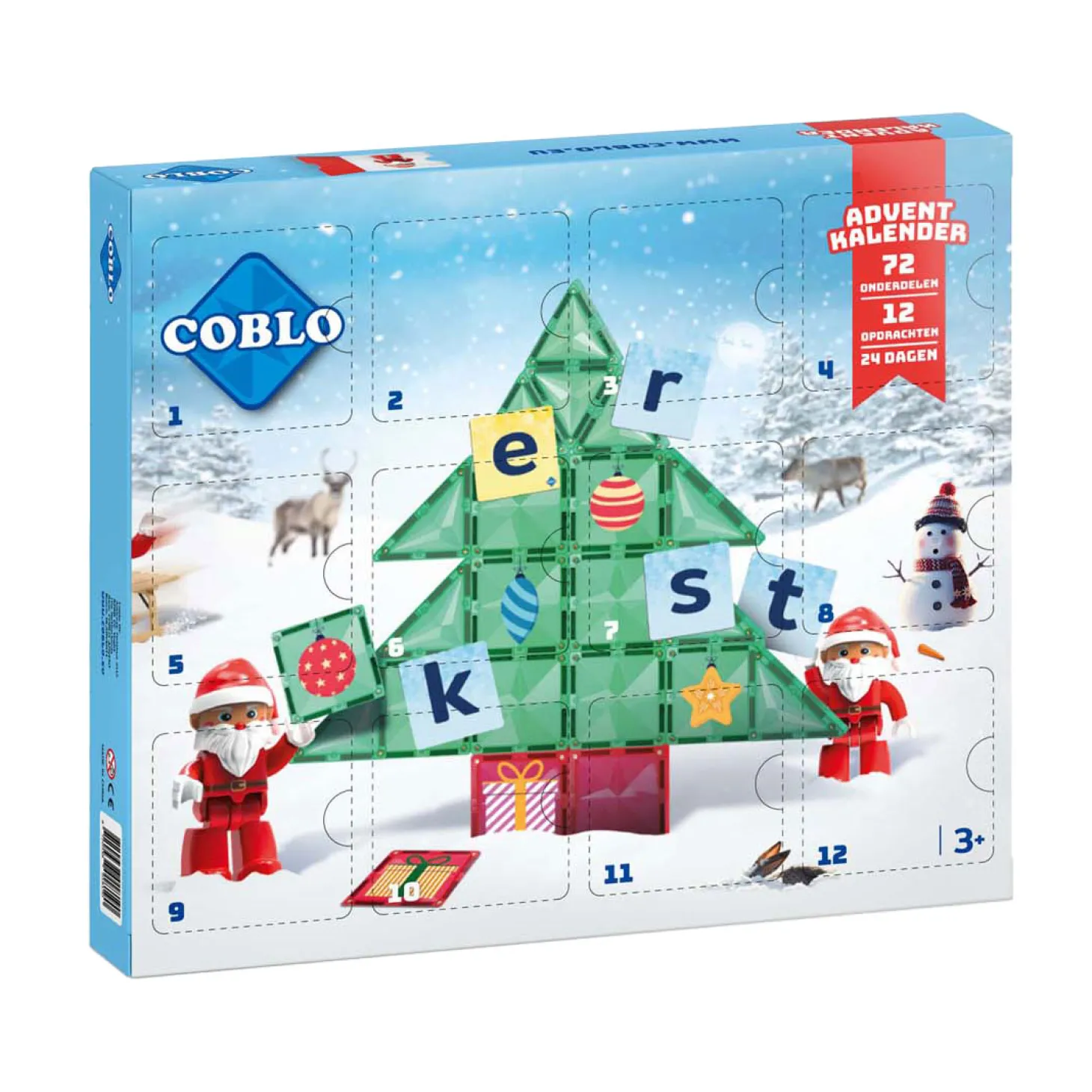 Coblo Magnetisch Bouwspeelgoed Adventskalender, 72dlg.