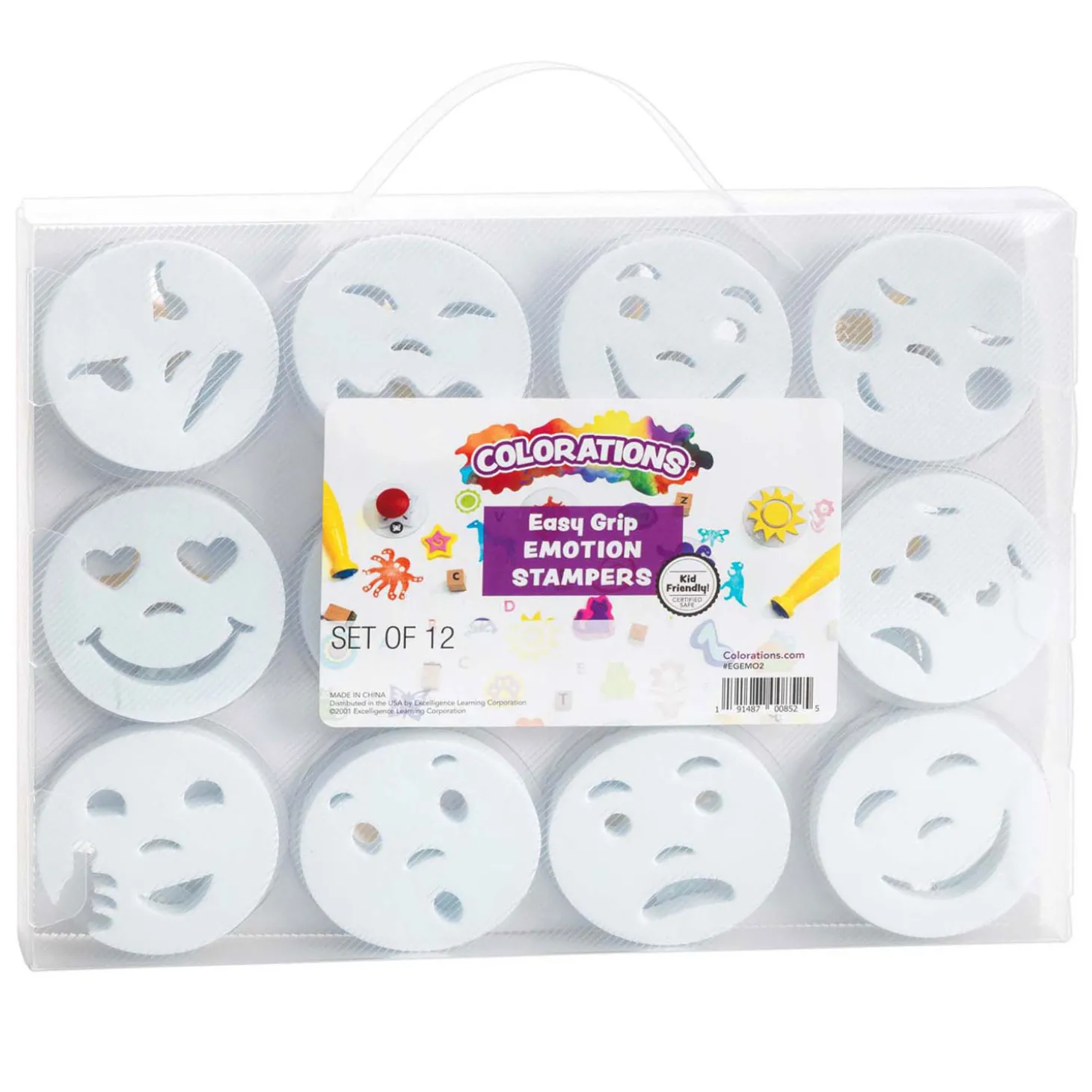 Colorations - Easy Grip Emotiestempels, 12st.