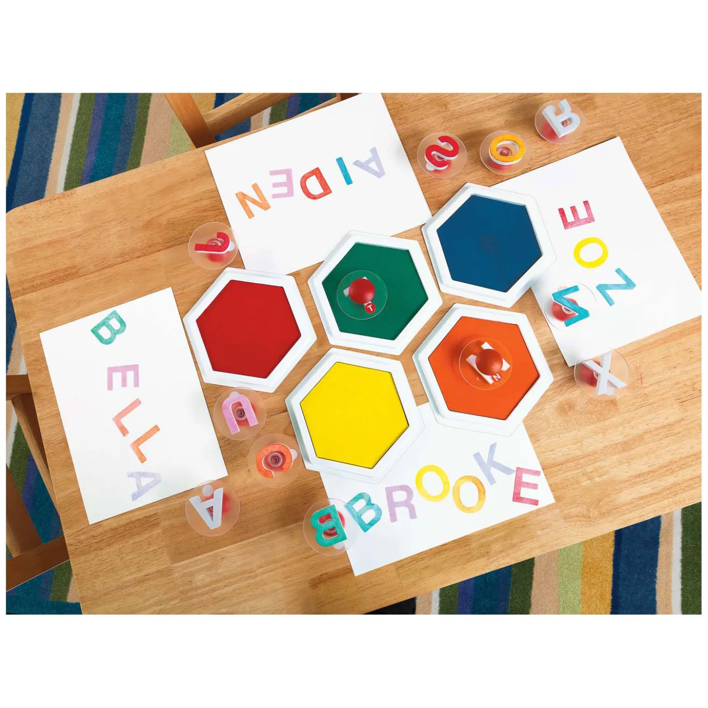 Colorations - Easy Grip Hoofdletters Stempels, 26st.