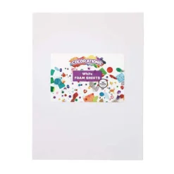 Colorations - Foam Vellen Wit, 10st.