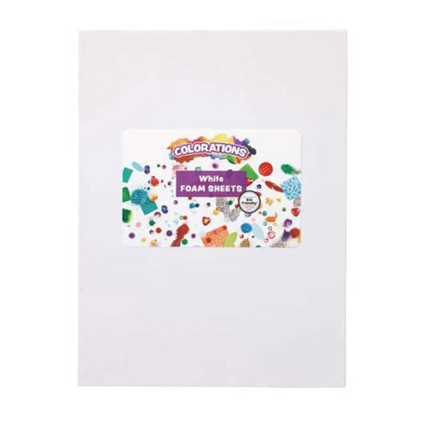 Colorations - Foam Vellen Wit, 10st.