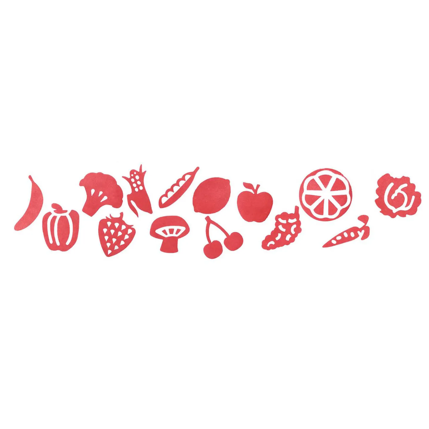 Colorations - Fruit en Groente Stempels, 14st.