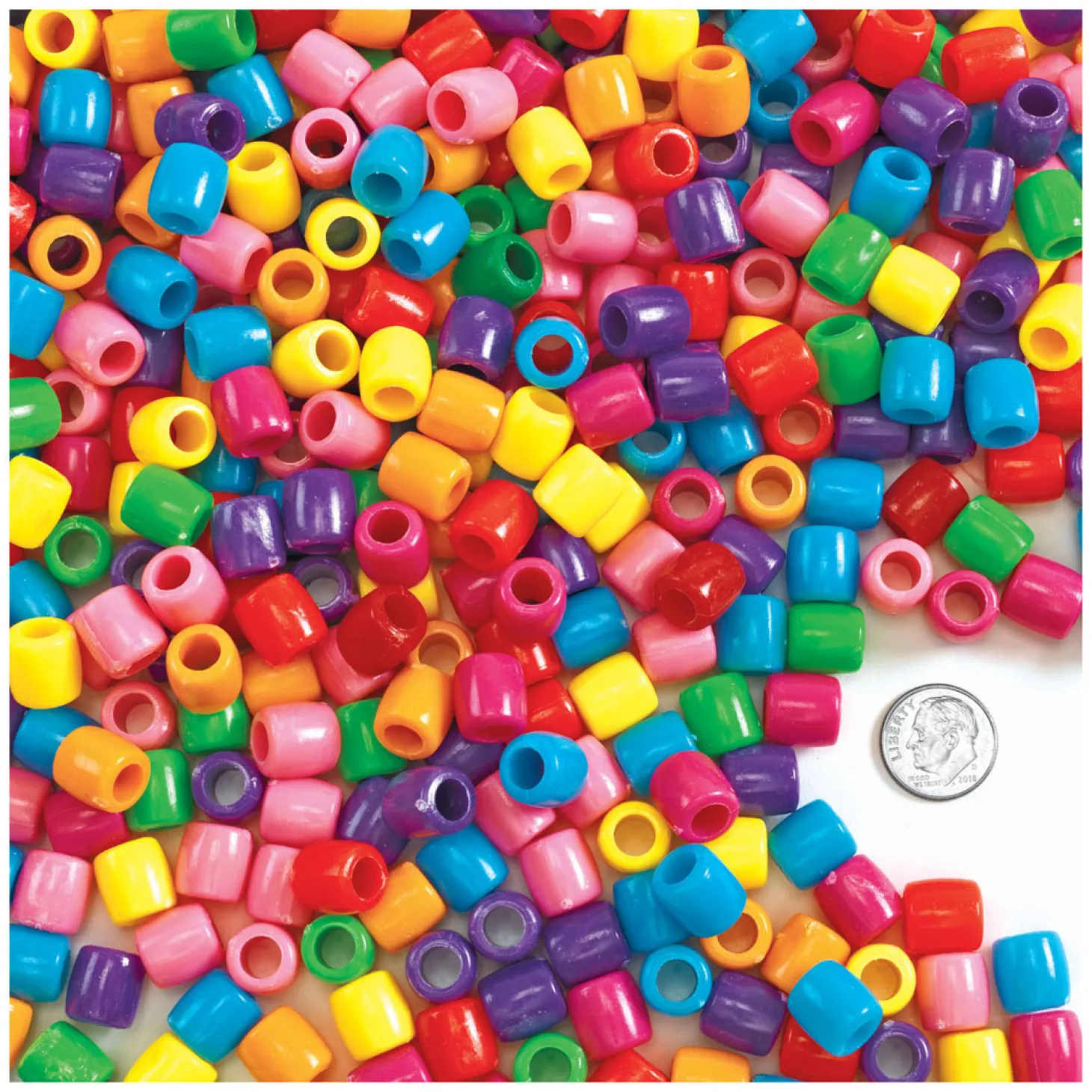 Colorations - Gekleurde Grote Rijgkralen in Emmer, 680 gram