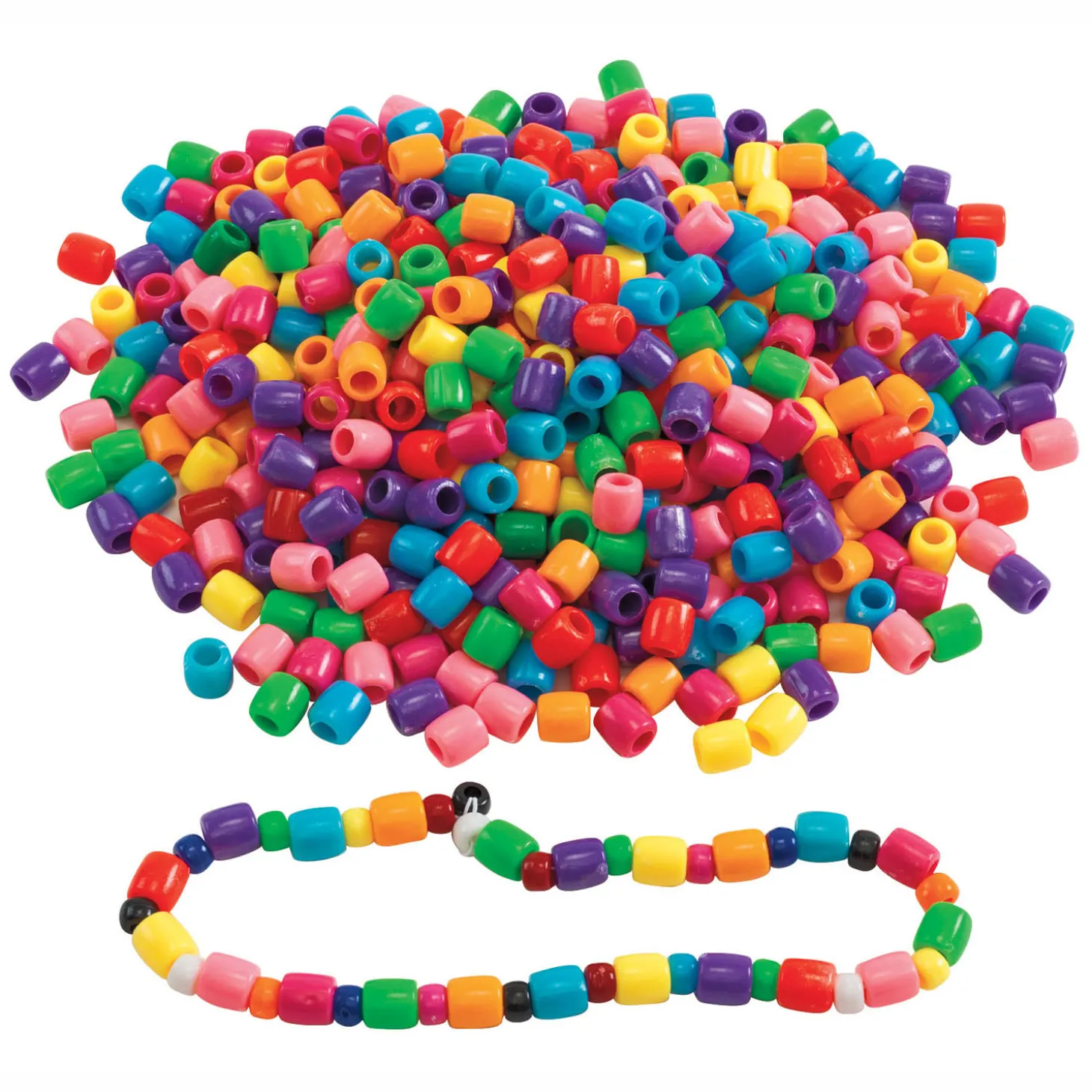 Colorations - Gekleurde Grote Rijgkralen in Emmer, 680 gram