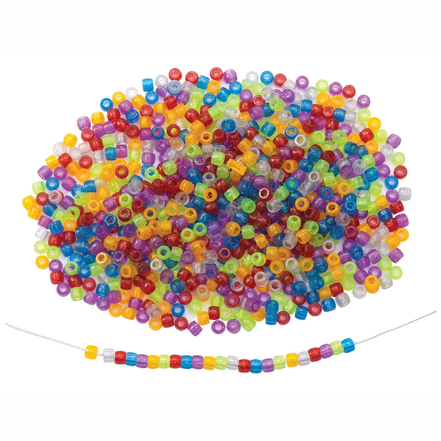 Colorations - Glitter Rijgkralen Kleur in Zak, 453 gram