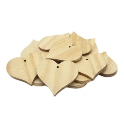 Colorations - Houten Hartornamenten Groot, 20st.