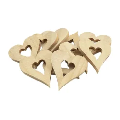 Colorations - Houten Hartversieringen Groot, 20st.