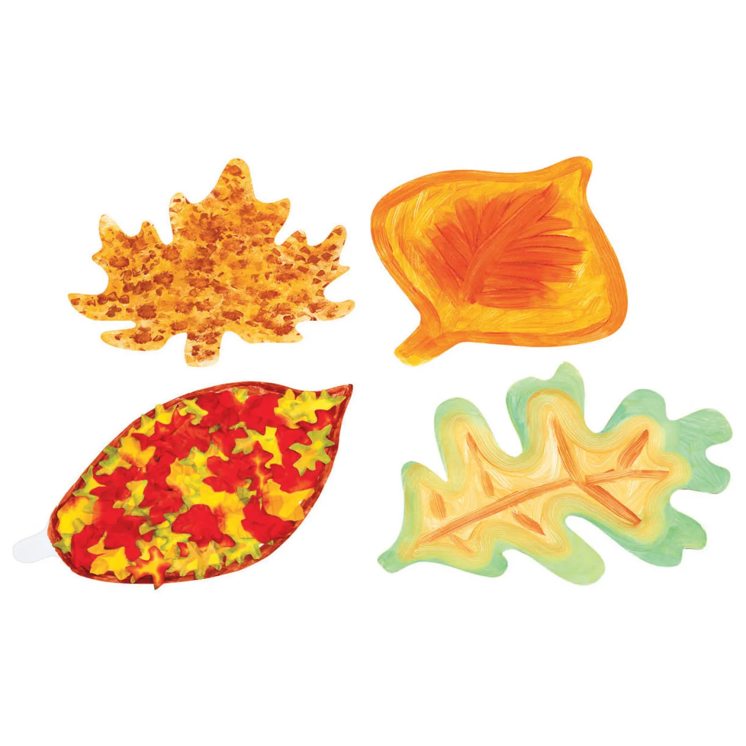 Colorations - Jumbo Knutsel Bladeren Karton, 24 stuks