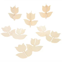 Colorations - Maak en Versier je eigen Houten Tulp, Set van 12