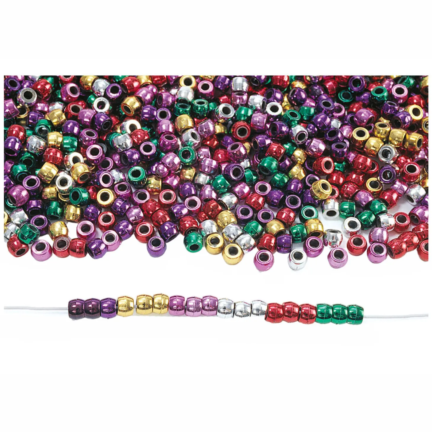 Colorations - Rijgkralen Metallic Kleur in Zak, 453 gram