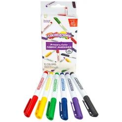 Colorations - Textielstiften Primaire Kleuren - 6 Kleuren