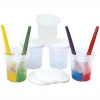 Colorations - Verfbeker met Deksel en 2 Verdeelvakken, Set van 5